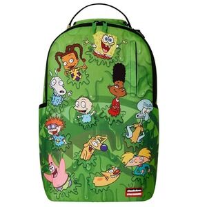 Sprayground 90s Nick Slime Drip Backpack🔥New Green Bookbag Large School Bag